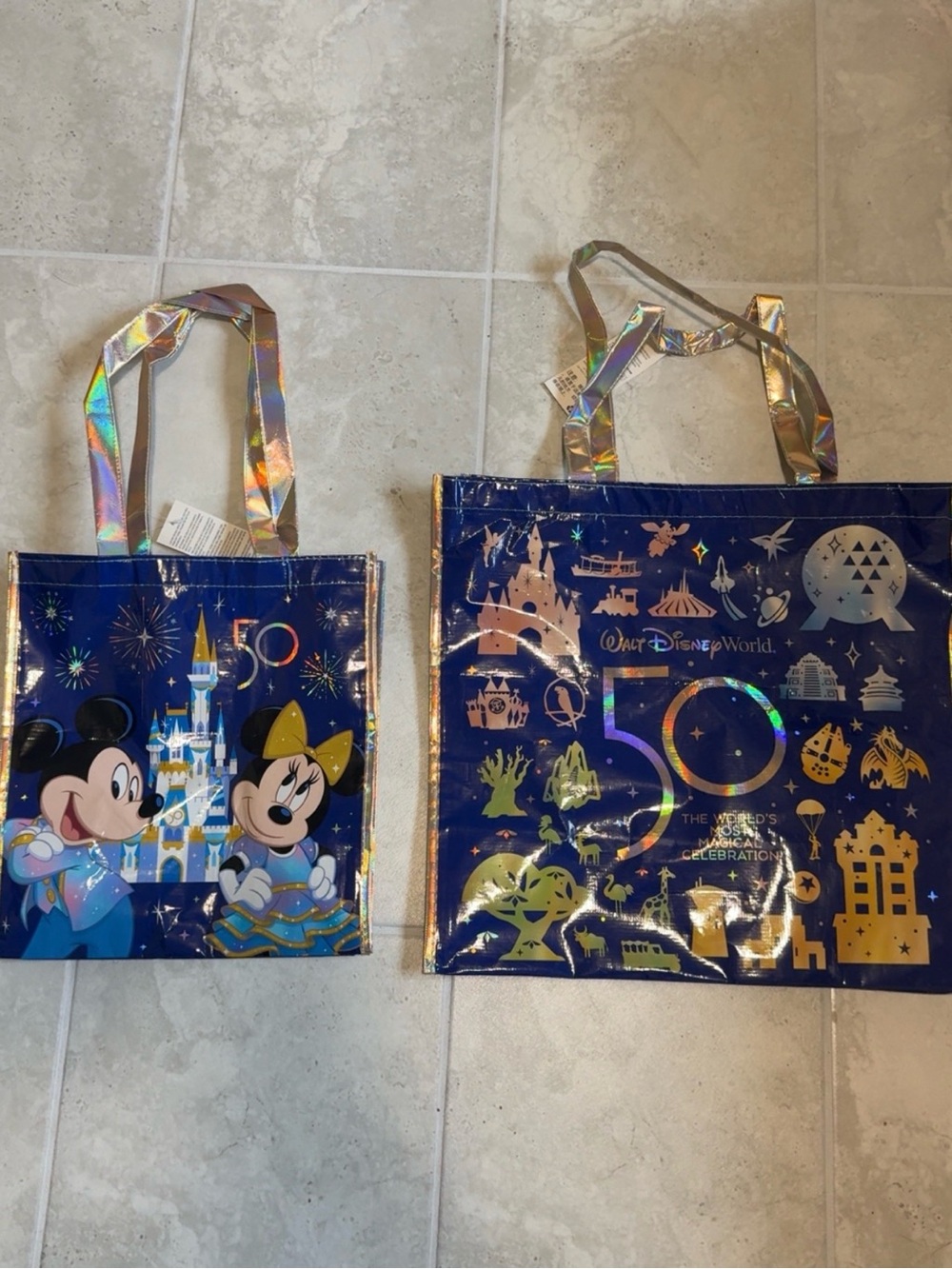Walt Disney 50th anniversary reusable bags